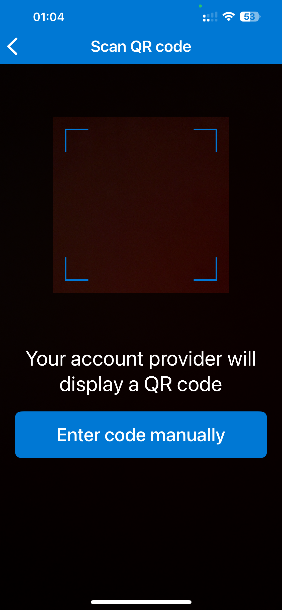 360Dash QR code setup screen